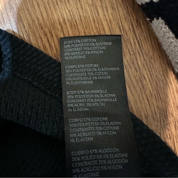 Free People Black Long Sleeve Switch it up Thermal Top Colorful Stripe Small - Picture 10 of 13